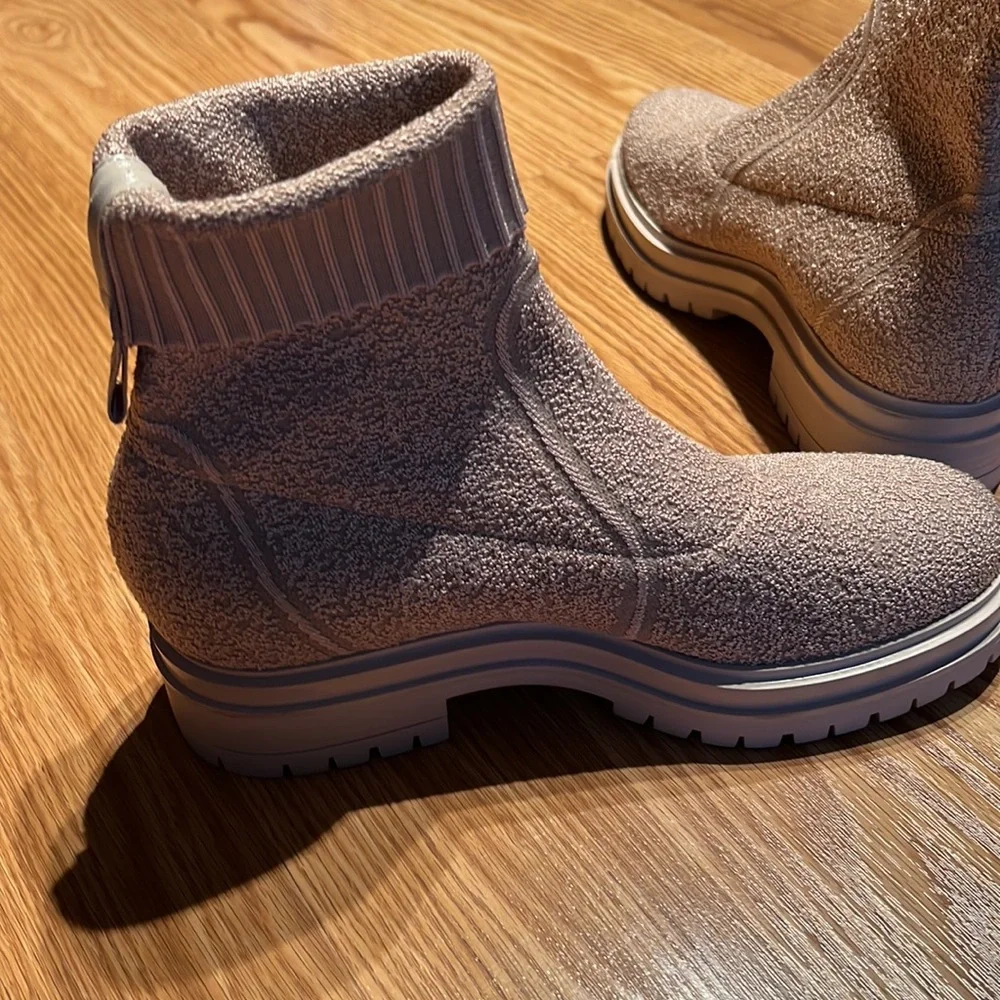 Nude knit ankle boots from Gianvito Rossi
